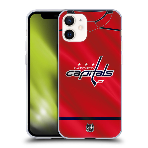NHL Washington Capitals Jersey Soft Gel Case for Apple iPhone 12 Mini