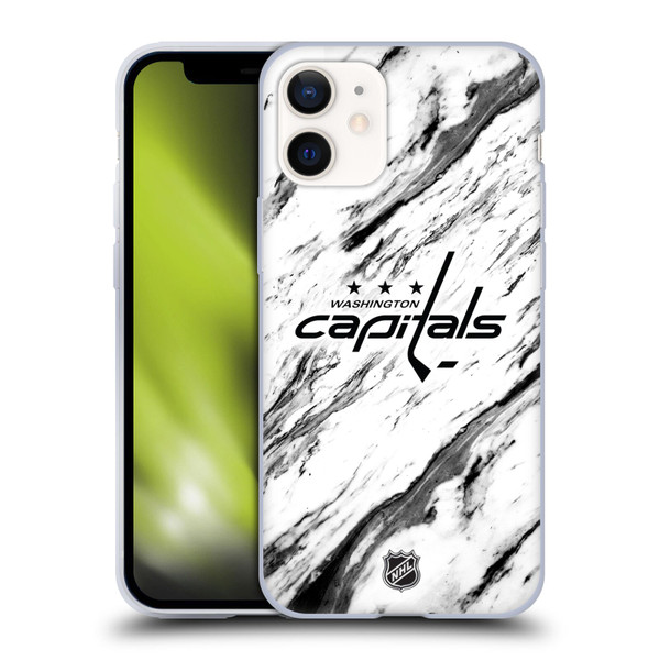 NHL Washington Capitals Marble Soft Gel Case for Apple iPhone 12 Mini