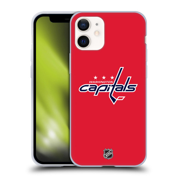 NHL Washington Capitals Plain Soft Gel Case for Apple iPhone 12 Mini