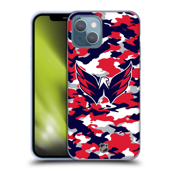NHL Washington Capitals Camouflage Soft Gel Case for Apple iPhone 13