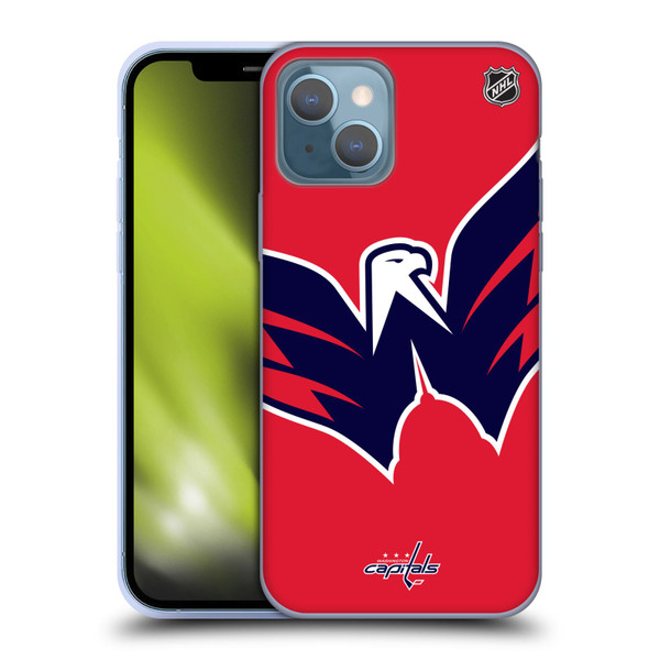 NHL Washington Capitals Oversized Soft Gel Case for Apple iPhone 13
