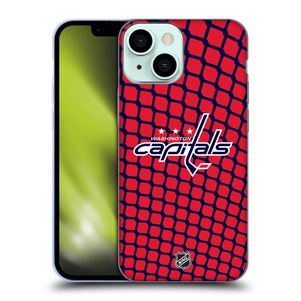 NHL Washington Capitals Net Pattern Soft Gel Case for Apple iPhone 13 Mini