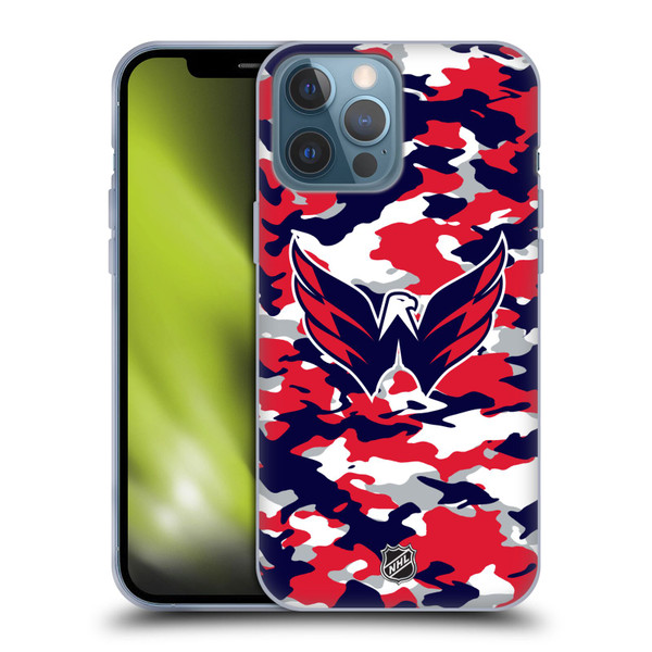 NHL Washington Capitals Camouflage Soft Gel Case for Apple iPhone 13 Pro Max