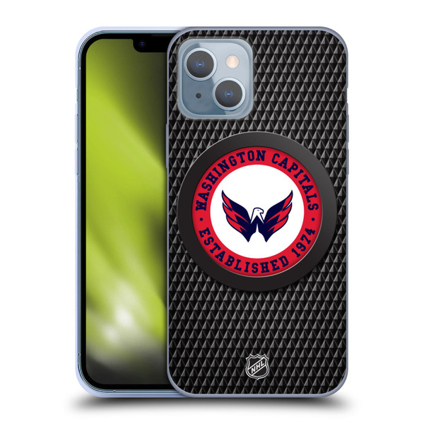 NHL Washington Capitals Puck Texture Soft Gel Case for Apple iPhone 14