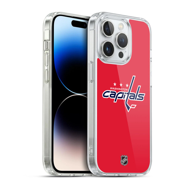 NHL Washington Capitals Plain Soft Gel Case for Apple iPhone 14 Pro & MagSafe