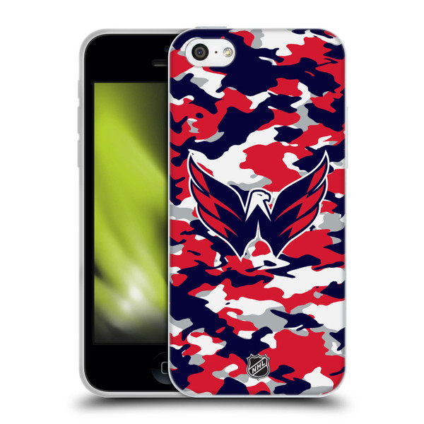 NHL Washington Capitals Camouflage Soft Gel Case for Apple iPhone 5c