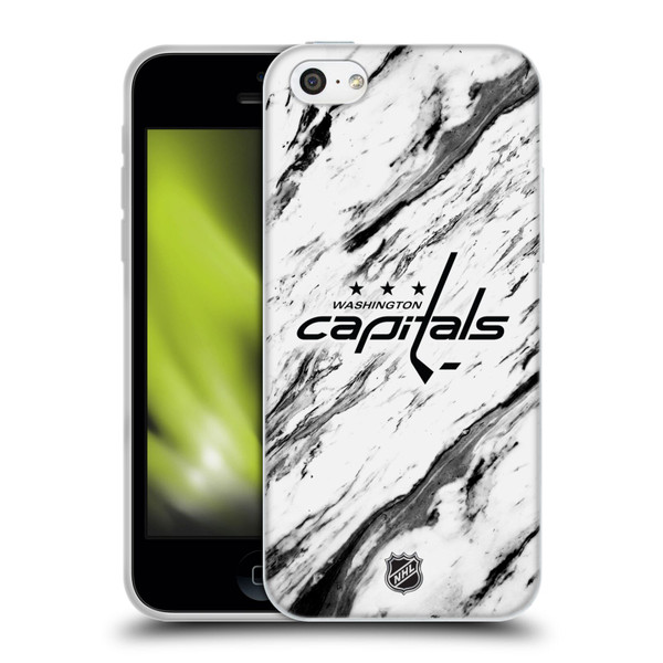 NHL Washington Capitals Marble Soft Gel Case for Apple iPhone 5c