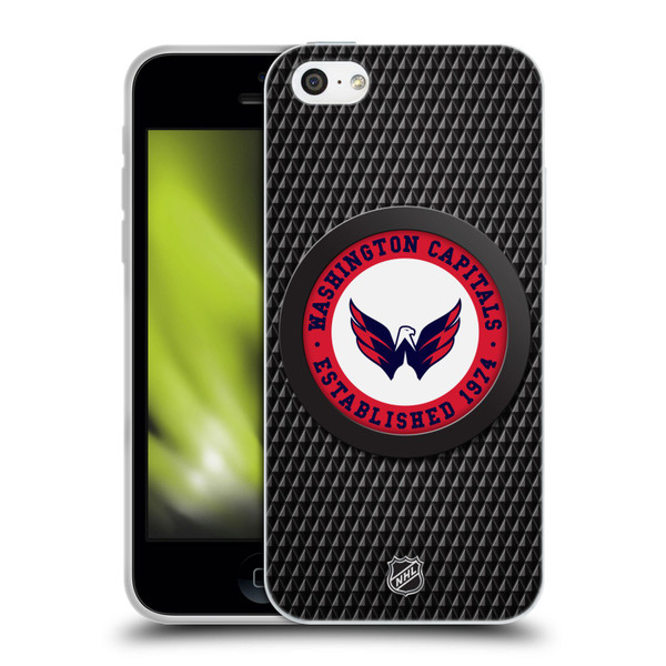 NHL Washington Capitals Puck Texture Soft Gel Case for Apple iPhone 5c