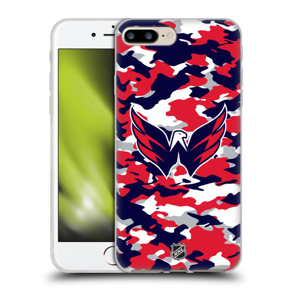 NHL Washington Capitals Camouflage Soft Gel Case for Apple iPhone 7 Plus / iPhone 8 Plus