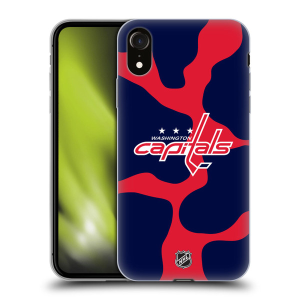 NHL Washington Capitals Cow Pattern Soft Gel Case for Apple iPhone XR