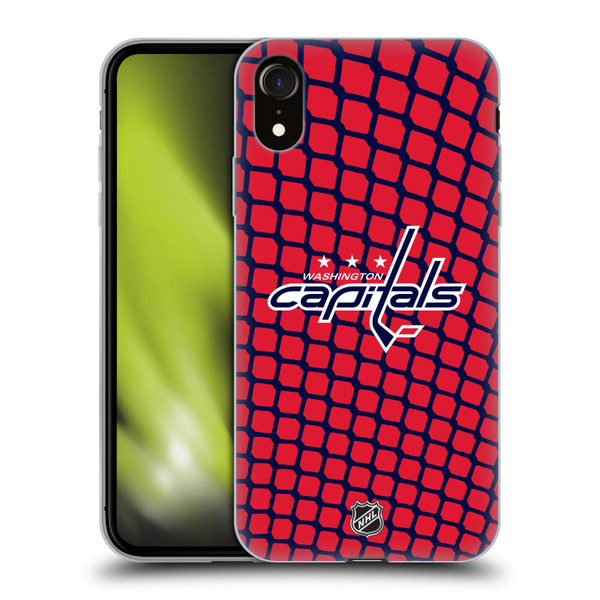 NHL Washington Capitals Net Pattern Soft Gel Case for Apple iPhone XR