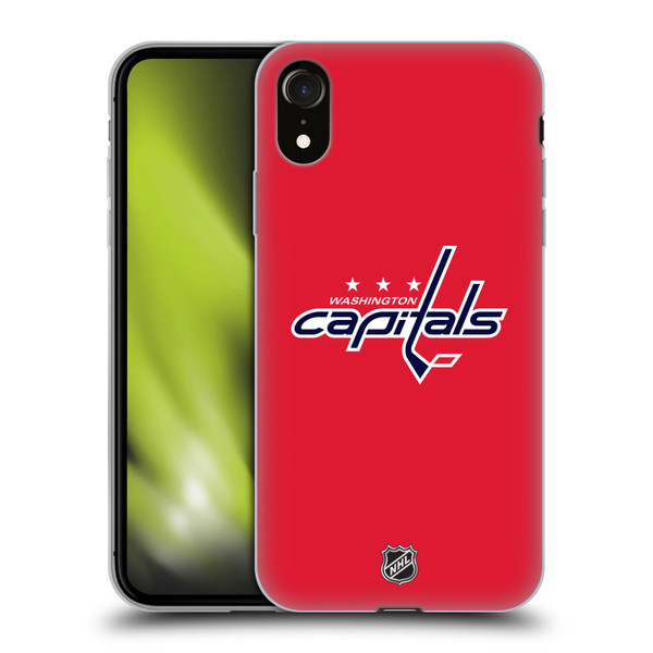 NHL Washington Capitals Plain Soft Gel Case for Apple iPhone XR