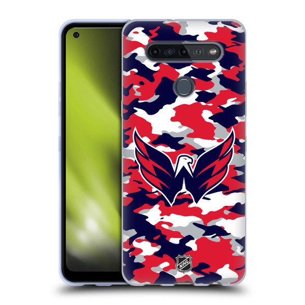 NHL Washington Capitals Camouflage Soft Gel Case for LG K51S