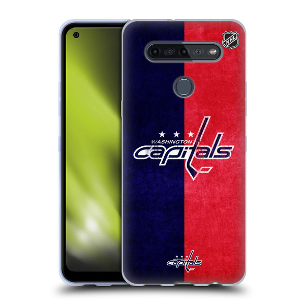 NHL Washington Capitals Half Distressed Soft Gel Case for LG K51S