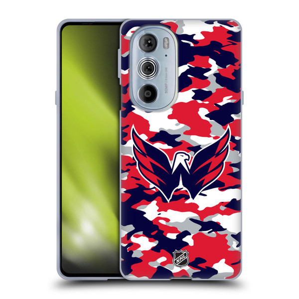 NHL Washington Capitals Camouflage Soft Gel Case for Motorola Edge X30