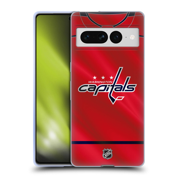 NHL Washington Capitals Jersey Soft Gel Case for Google Pixel 7 Pro
