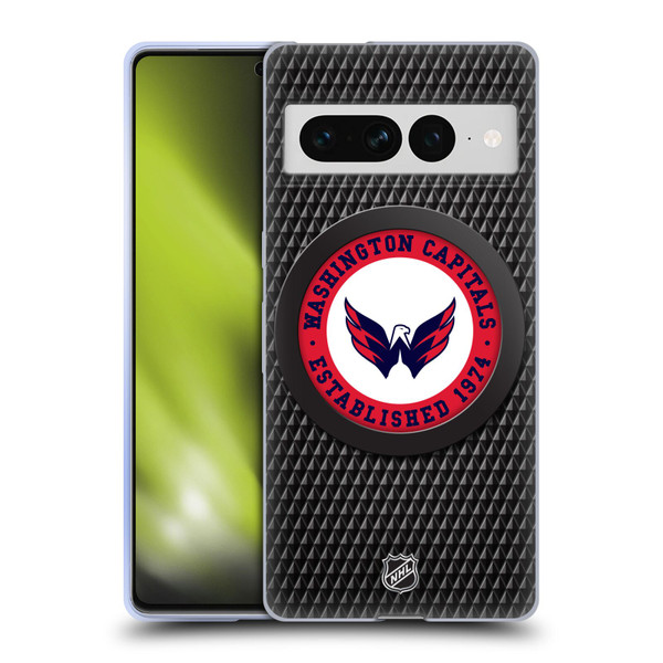NHL Washington Capitals Puck Texture Soft Gel Case for Google Pixel 7 Pro