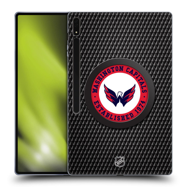 NHL Washington Capitals Puck Texture Soft Gel Case for Samsung Galaxy Tab S8 Ultra