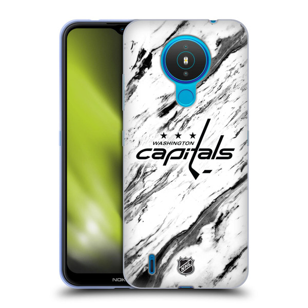 NHL Washington Capitals Marble Soft Gel Case for Nokia 1.4