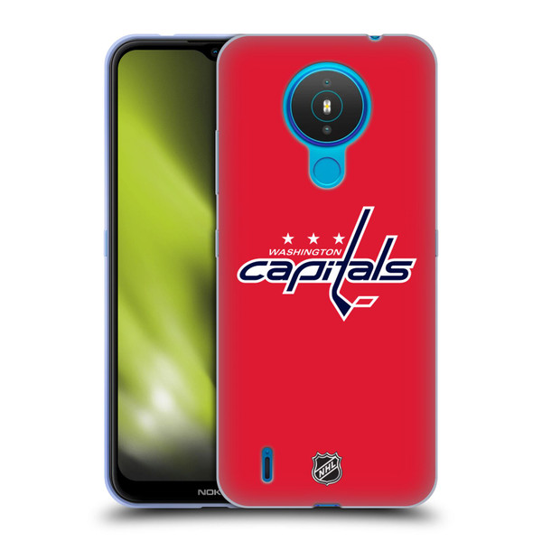 NHL Washington Capitals Plain Soft Gel Case for Nokia 1.4