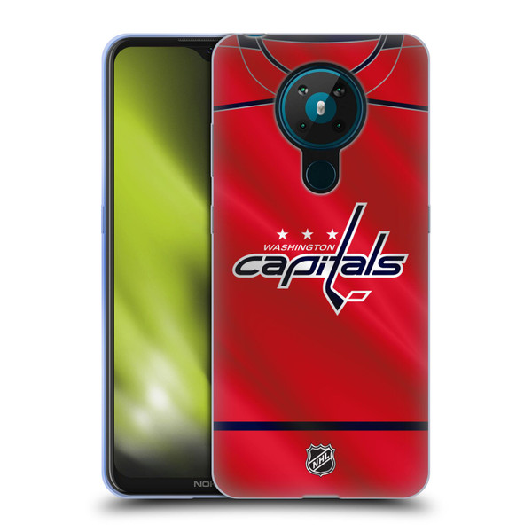 NHL Washington Capitals Jersey Soft Gel Case for Nokia 5.3