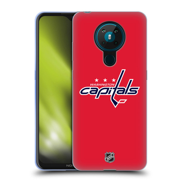 NHL Washington Capitals Plain Soft Gel Case for Nokia 5.3