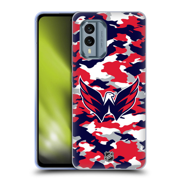 NHL Washington Capitals Camouflage Soft Gel Case for Nokia X30