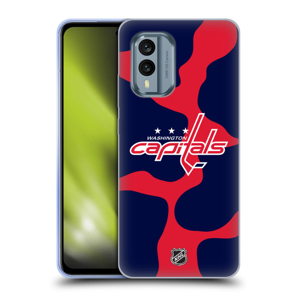 NHL Washington Capitals Cow Pattern Soft Gel Case for Nokia X30