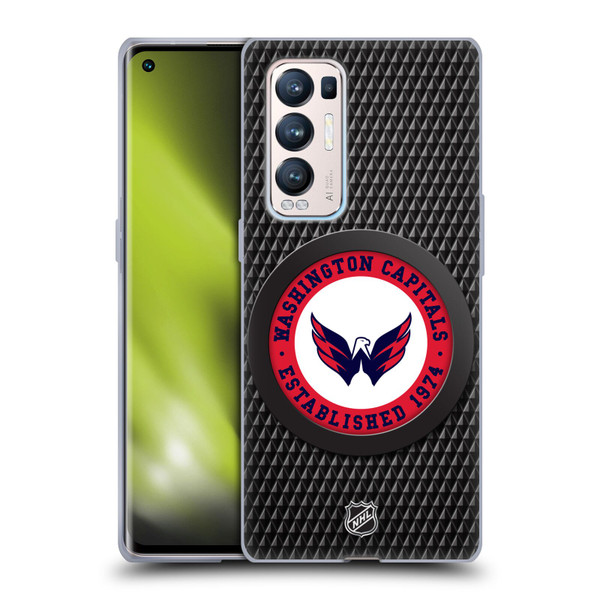 NHL Washington Capitals Puck Texture Soft Gel Case for OPPO Find X3 Neo / Reno5 Pro+ 5G