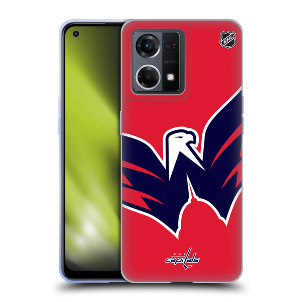 NHL Washington Capitals Oversized Soft Gel Case for OPPO Reno8 4G
