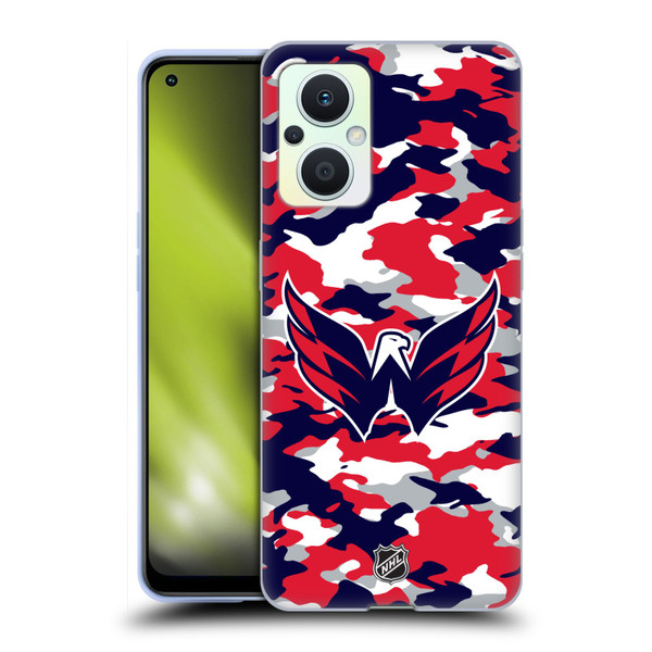 NHL Washington Capitals Camouflage Soft Gel Case for OPPO Reno8 Lite