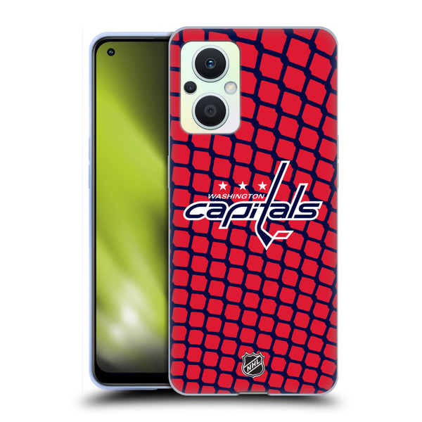 NHL Washington Capitals Net Pattern Soft Gel Case for OPPO Reno8 Lite