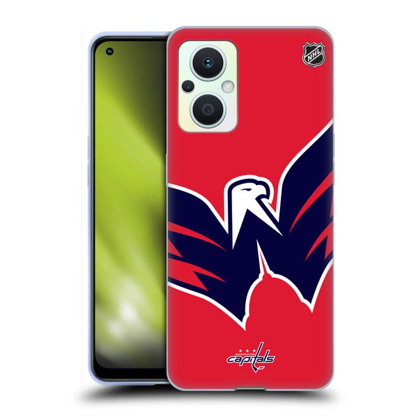 NHL Washington Capitals Oversized Soft Gel Case for OPPO Reno8 Lite