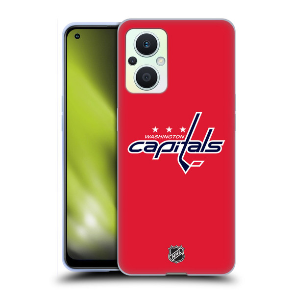 NHL Washington Capitals Plain Soft Gel Case for OPPO Reno8 Lite