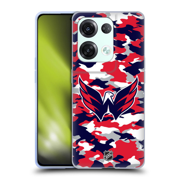 NHL Washington Capitals Camouflage Soft Gel Case for OPPO Reno8 Pro