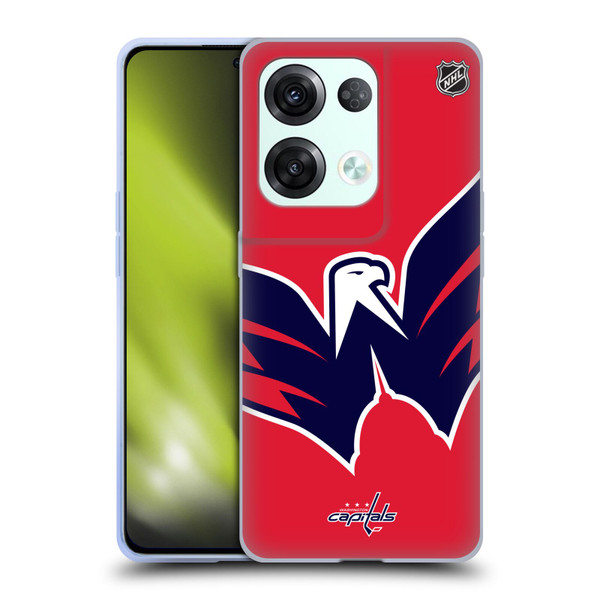 NHL Washington Capitals Oversized Soft Gel Case for OPPO Reno8 Pro