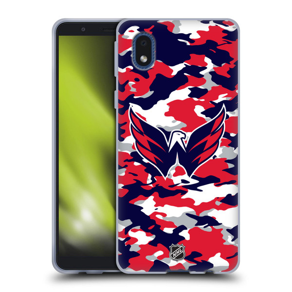 NHL Washington Capitals Camouflage Soft Gel Case for Samsung Galaxy A01 Core (2020)