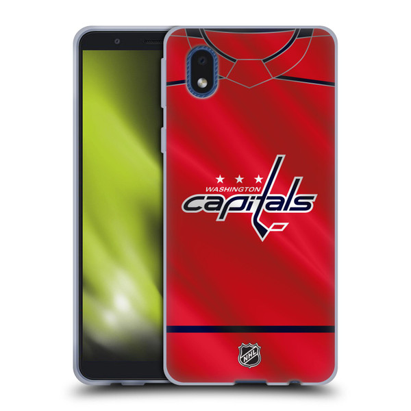NHL Washington Capitals Jersey Soft Gel Case for Samsung Galaxy A01 Core (2020)