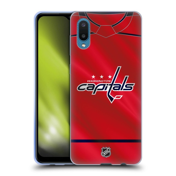 NHL Washington Capitals Jersey Soft Gel Case for Samsung Galaxy A02/M02 (2021)