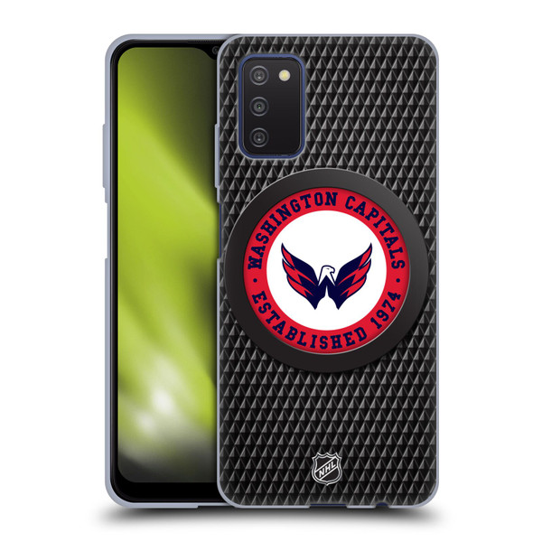 NHL Washington Capitals Puck Texture Soft Gel Case for Samsung Galaxy A03s (2021)