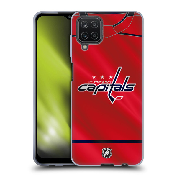 NHL Washington Capitals Jersey Soft Gel Case for Samsung Galaxy A12 (2020)