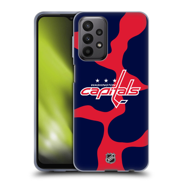 NHL Washington Capitals Cow Pattern Soft Gel Case for Samsung Galaxy A23 / 5G (2022)