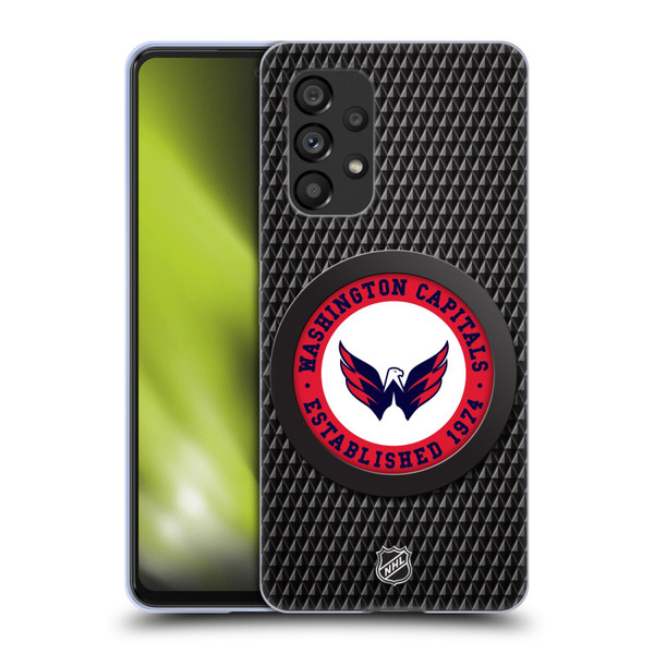 NHL Washington Capitals Puck Texture Soft Gel Case for Samsung Galaxy A53 5G (2022)