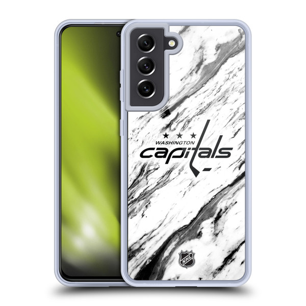 NHL Washington Capitals Marble Soft Gel Case for Samsung Galaxy S21 FE 5G