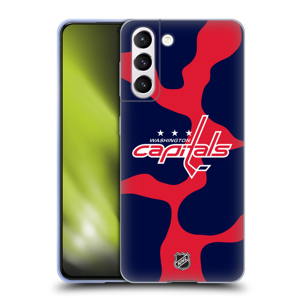 NHL Washington Capitals Cow Pattern Soft Gel Case for Samsung Galaxy S21 5G