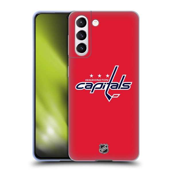 NHL Washington Capitals Plain Soft Gel Case for Samsung Galaxy S21 5G