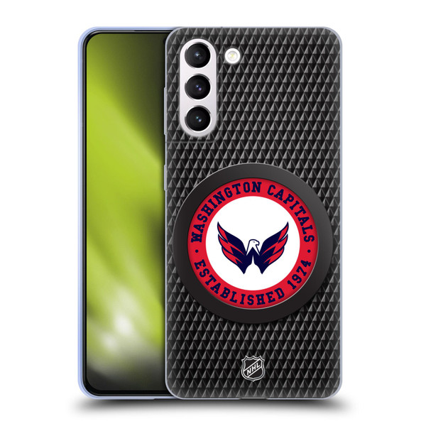 NHL Washington Capitals Puck Texture Soft Gel Case for Samsung Galaxy S21+ 5G