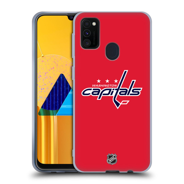 NHL Washington Capitals Plain Soft Gel Case for Samsung Galaxy M30s (2019)/M21 (2020)