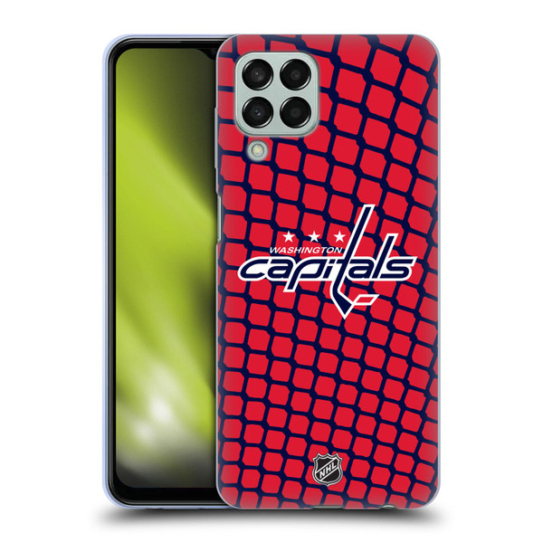 NHL Washington Capitals Net Pattern Soft Gel Case for Samsung Galaxy M33 (2022)