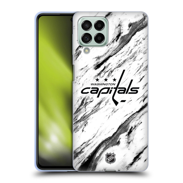 NHL Washington Capitals Marble Soft Gel Case for Samsung Galaxy M53 (2022)